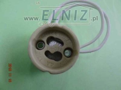 Oprawka ceramiczna GZ10 do żarówek 230V halogenowych i LED GU10 i GZ10 Kanlux HLDR-GZ10 00402-100424