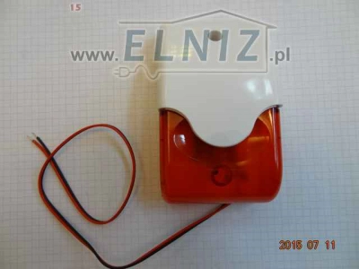 Sygnalizator wewnętrzny akustyczno-optyczny czerwony LD95R SV-103-111501
