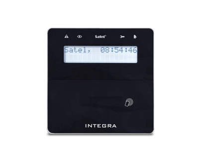 Manipulator LCD czarny z czytnikiem zbliżeniowym INTEGRA Satel INT-KLFR-B-127574