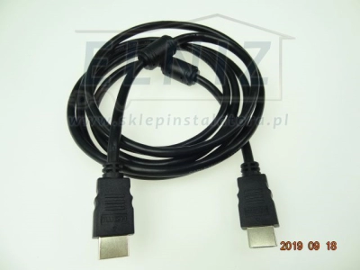 Kabel HDMI 2.0 rozdzielczość UHD 4K: wtyk HDMI A prosty + przewód 2m + wtyk HDMI A prosty-128633