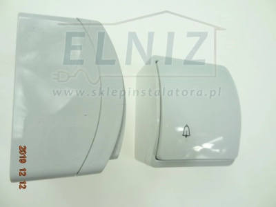 Przycisk dzwonkowy natynkowy hermetyczny biały Elektro-Plast Opatówek ViPlast KOALA 61.341 155-01-131636