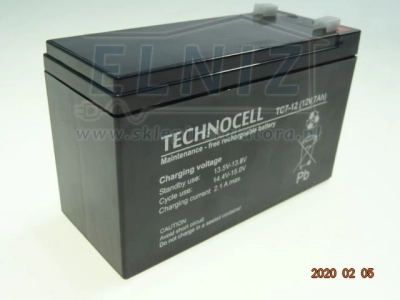 Akumulator ołowiowo-kwasowy 151mm 12V 7Ah Emu Technocell TC7-12-132126