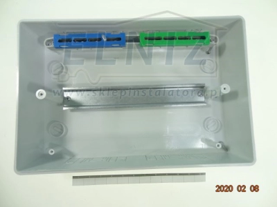 Rozdzielnica natynkowa 1x12 modułów IP40 z zaciskami N+PE białe drzwiczki Elektro-Plast Opatówek FALA RN-12/B 7.13-1