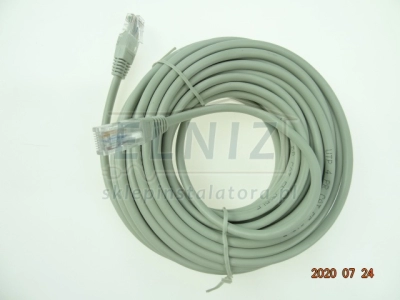 Kabel krosowy patchcord nieekranowany kat.5e: wtyk RJ45 + przewód skrętka U/UTP 10m + wtyk RJ45-136723