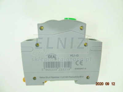 Lampka sygnalizacyjna LED 1x230V na szynę zielona Kanlux IDEAL KLI-G 23321-137668