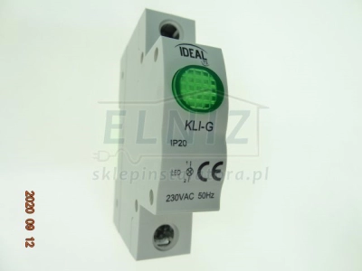 Lampka sygnalizacyjna LED 1x230V na szynę zielona Kanlux IDEAL KLI-G 23321-137669