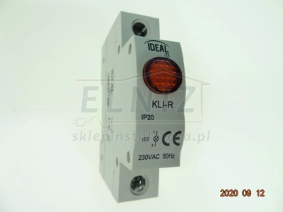 Lampka sygnalizacyjna LED 1x230V na szynę czerwona Kanlux IDEAL KLI-R 23320-137671