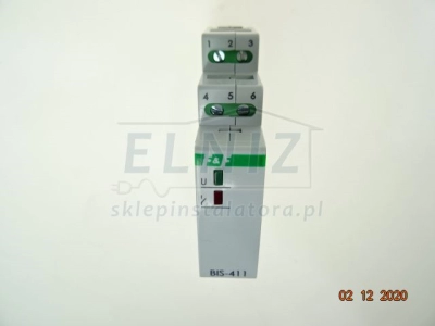 Przekaźnik bistabilny cewka 230VAC przełączający 1xNO/NC 16A/250VAC na szynę F&F BIS-411-138695
