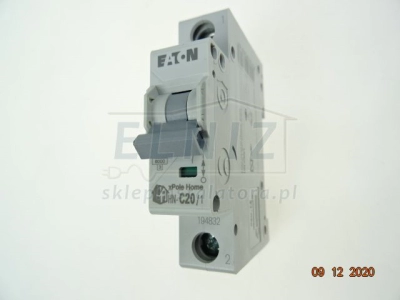 Wyłącznik nadprądowy 1-fazowy zwłoczny C20A Eaton CLS6-C20 270353 HN-C20/1 194832-138810