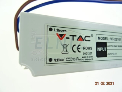 Zasilacz LED 12VDC 100W 8,3A hermetyczny IP67 V-Tac VT-22101 3236-139475