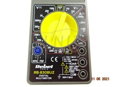 Multimetr wyświetlacz cyfrowy LCD Rebel MIE-RB-830BUZ-140819