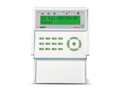 Manipulator LCD z zielolnym podświetleniem z czytnikiem zbliżeniowym INTEGRA Satel INT-KLCDR-GR-141205