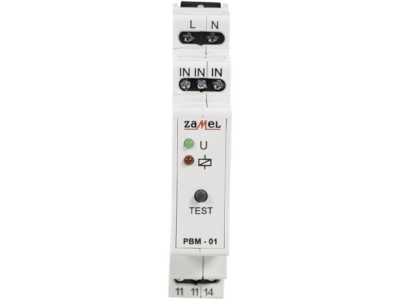 Przekaźnik bistabilny cewka 230VAC załączający 1xNO 16A/250VAC na szynę z przyciskiem Zamel PBM-01-141323