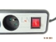 Przedłużacz elektryczny 230V z podświetlanym wyłącznikiem i zabezpieczeniami: 5x gniazdo typu E + przewód 3m (3x1,