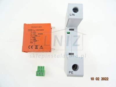 Ogranicznik przepięć T1+T2 ( B+C ) warystorowy na szynę 1P 4,5kA(Iimp) 30kA(In) Simet SIMTEC ST30B+C 1P 85202010-1449