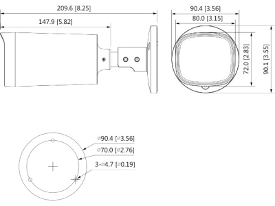 Kamera analogowa HD-CVI, TVI, AHD, CVBS z mikrofonem tubowa IP67 5MP IR 60m motozoom 107-34st. Dahua HAC-HFW1500R-Z-IRE6