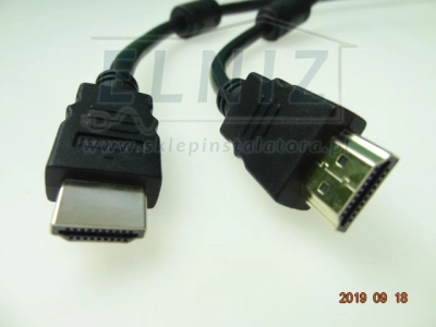 Kabel HDMI 2.0 rozdzielczość UHD 4K: wtyk HDMI A prosty + przewód 1,2m + wtyk HDMI A prosty-152498
