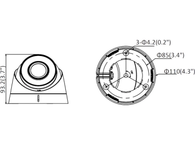 Kamera IP kopułkowa turret IP67 4MP IR EXIR 30m 99st. WDR AcuSense Hikvision DS-2CD1343G2-I(2.8mm)-158671