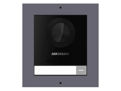 Zestaw wideofonowy IP Hikvision DS-KIS602: stacja zewnętrzna z kamerą 2MP 1 przycisk DS-KD8003-IME1 + monitor DS-KH632